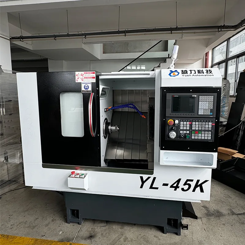 CNC-draaibank met schuin bed, servo-revolver en hydraulische losse kop