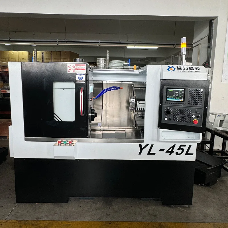 CNC-draaibank met schuin bed, servo-revolver en losse kop